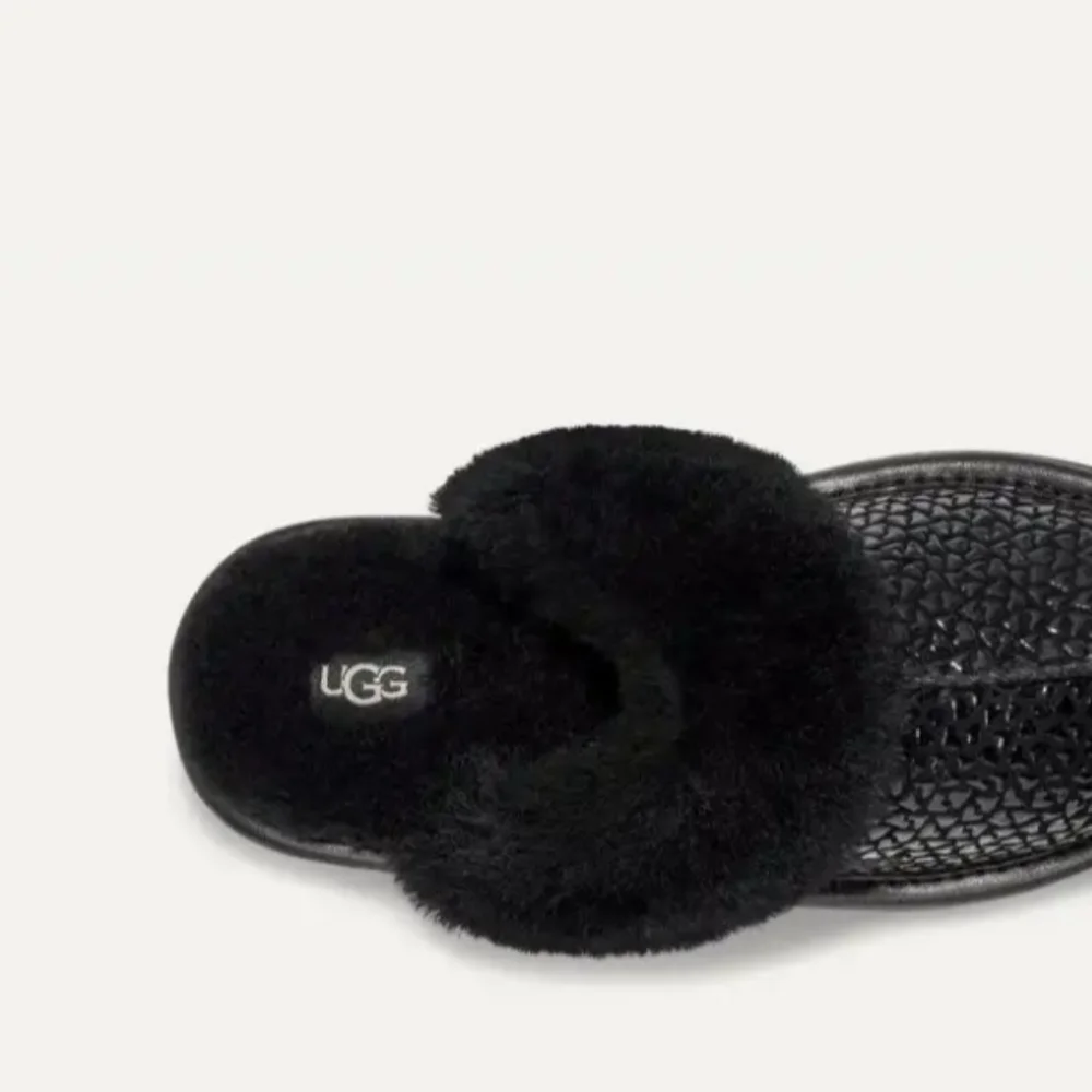 Ugg Cozy II Gel Hearts black  Big Kid slides size10 new